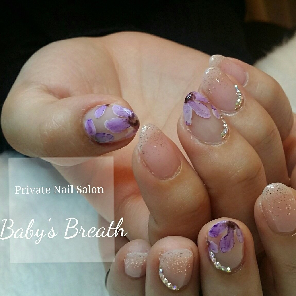 春 梅雨 オフィス デート ハンド Babysbreath Nailのネイルデザイン No ネイルブック