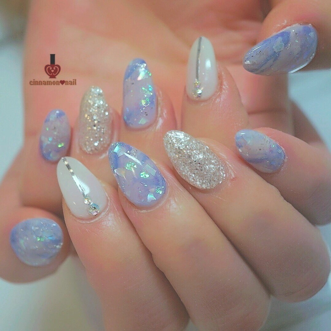 春 夏 リゾート ハンド ラメ Cinnamon Nail Maikoのネイルデザイン No ネイルブック