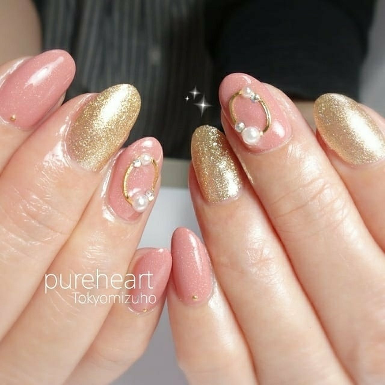 オールシーズン 旅行 オフィス パーティー ハンド ピュアハートのネイルデザイン No ネイルブック