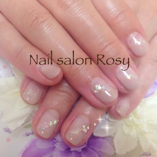 ハンド/ワンカラー/フラワー/ドット/ショート - rosy222のネイル
