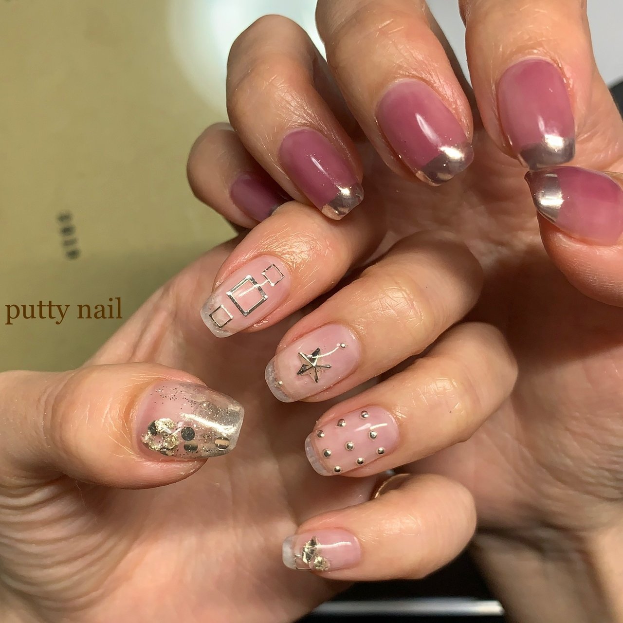 夏 オールシーズン ワンカラー ニュアンス ミラー Putty Nailのネイルデザイン No ネイルブック