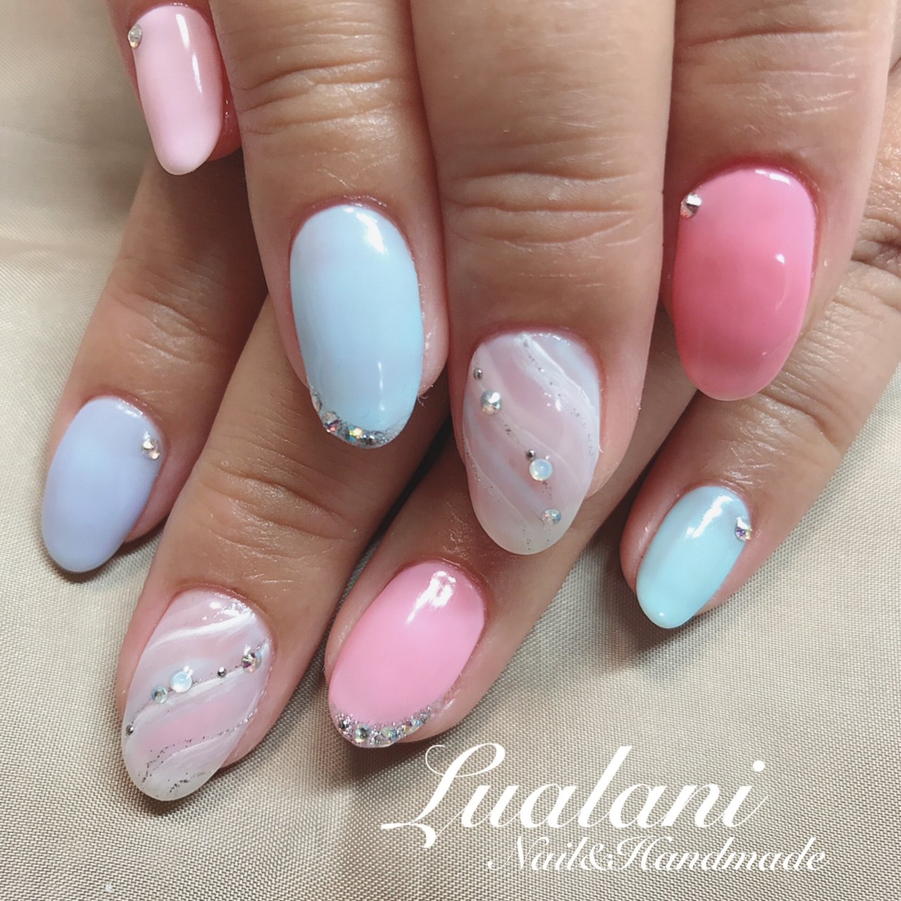 春 ハンド ニュアンス パステル ジェル Lualani Nailのネイルデザイン No 4212831 ネイルブック