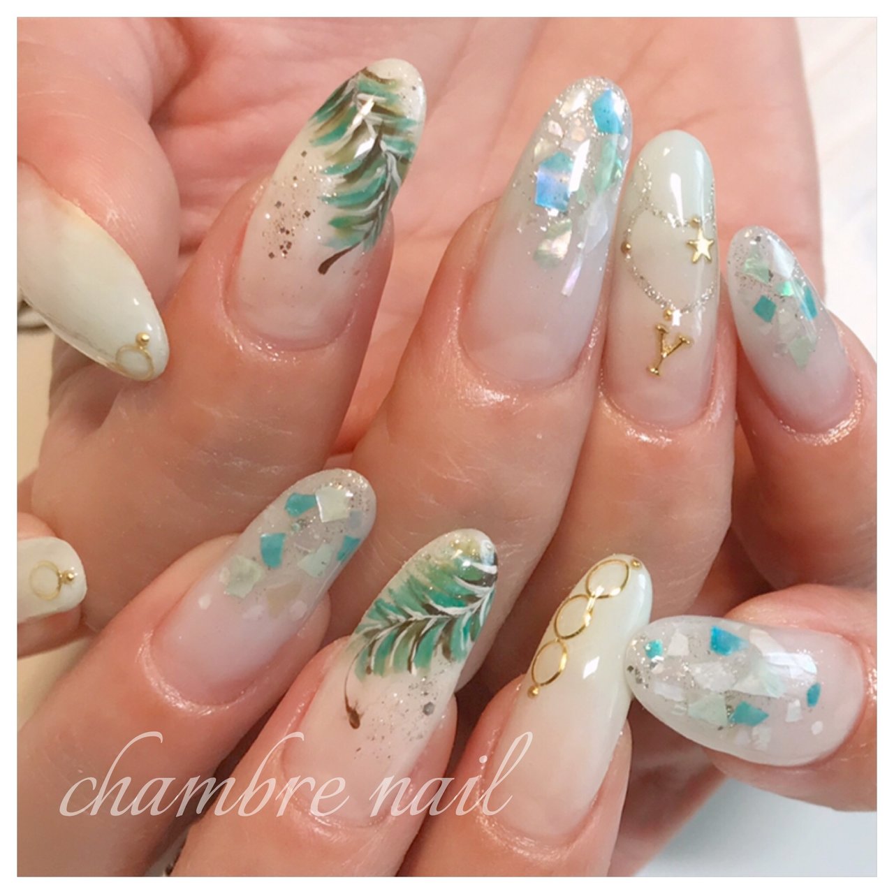 夏 旅行 リゾート 女子会 ハンド Chambre Nailのネイルデザイン No ネイルブック