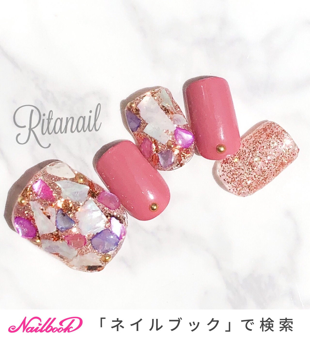 人気順 ピンク ペディキュアのネイルデザイン ネイルブック