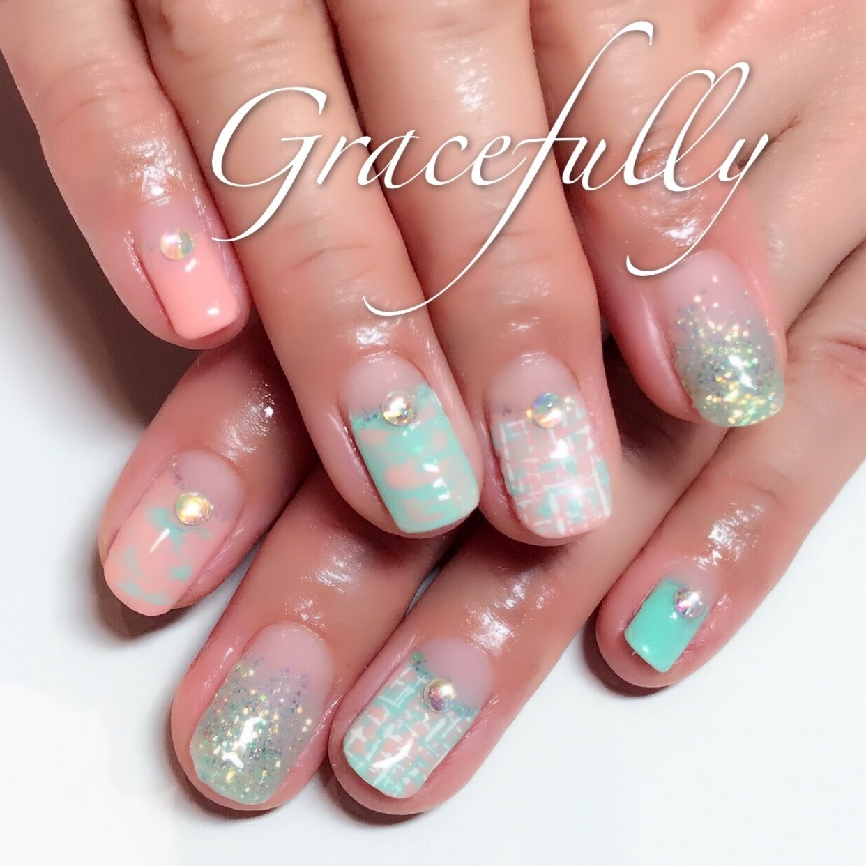春 夏 オールシーズン リゾート ハンド Gracefully ネイルサロン 都立大学のネイルデザイン No ネイルブック