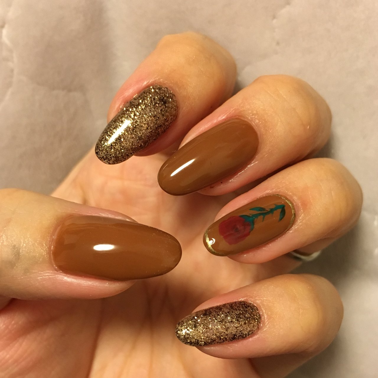 ハンド シンプル ラメ フラワー ロング Izumiのネイルデザイン No ネイルブック