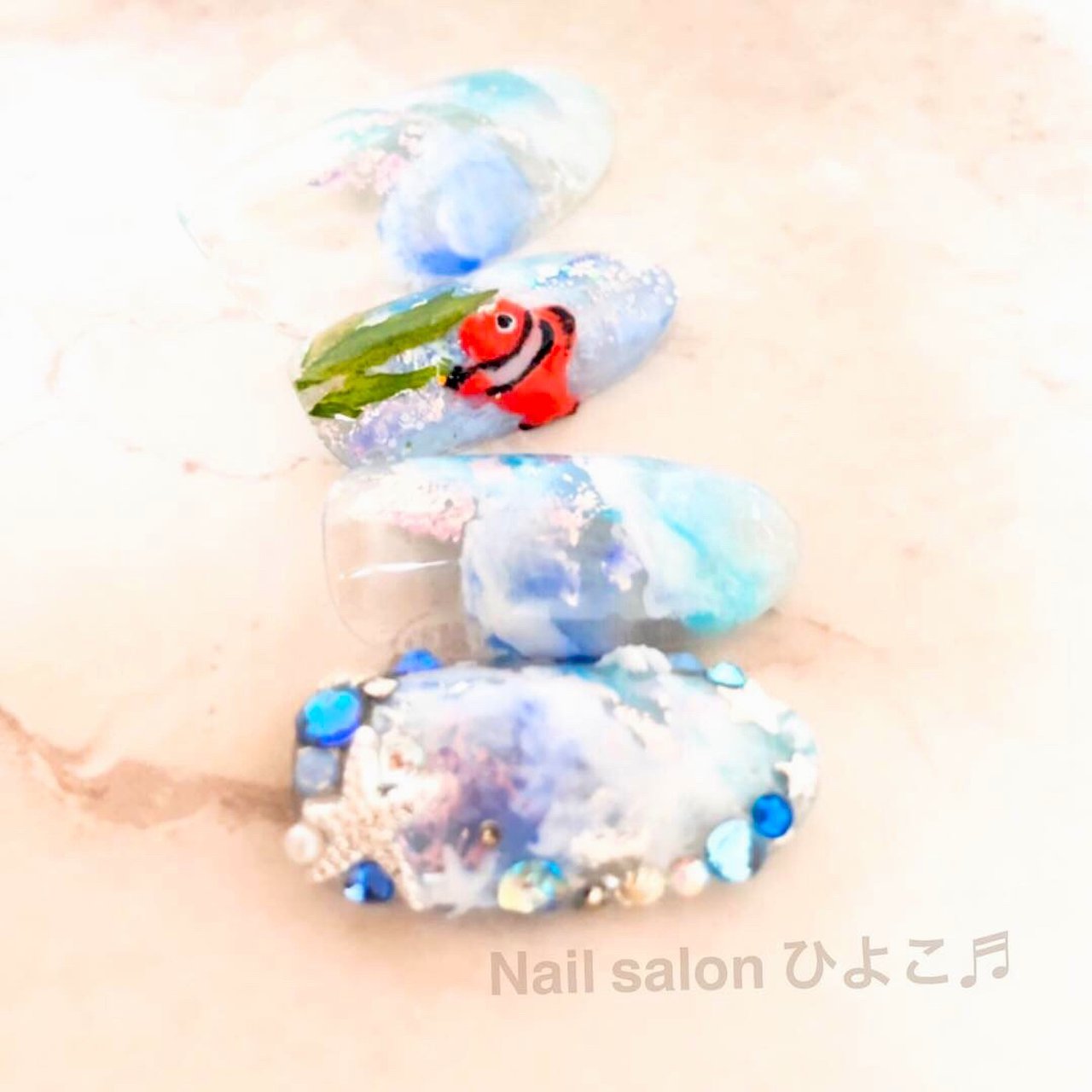 夏 旅行 海 リゾート ハンド Nail Salon ひよこ のネイルデザイン No ネイルブック