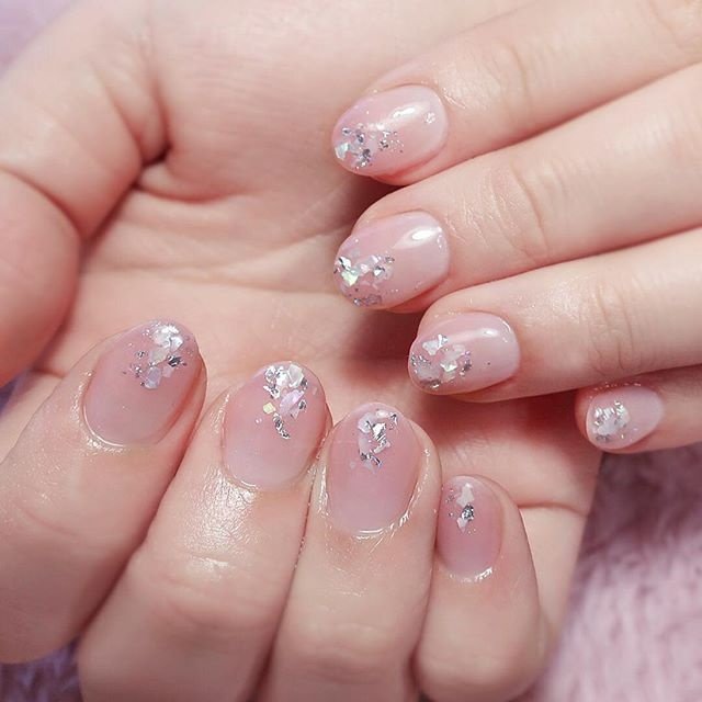 春 ハンド シンプル シェル クリア Michiruのネイルデザイン No ネイルブック