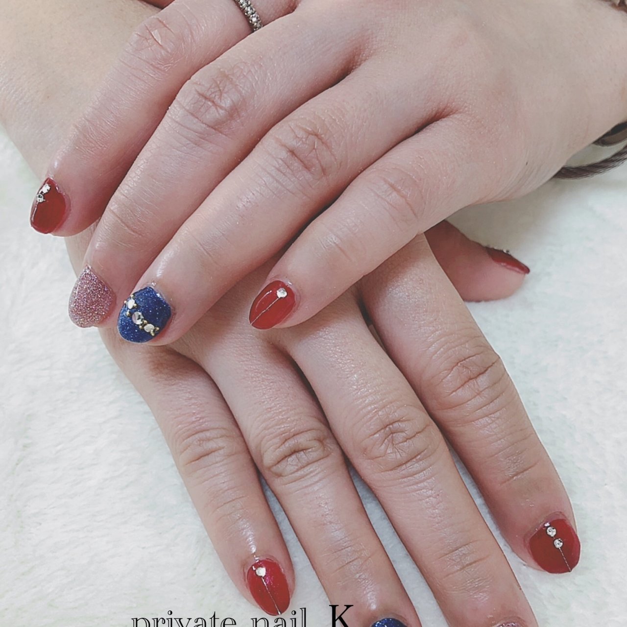 オールシーズン ブライダル パーティー ハンド シンプル Nailkの