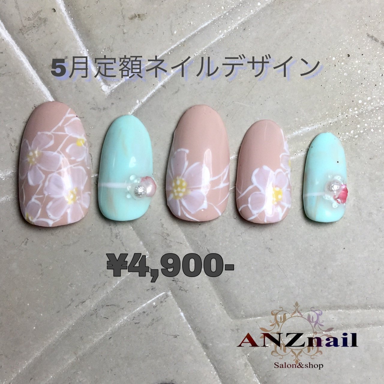 春 夏 パーティー ハンド フラワー Anznail 旭川市ネイルサロン ネイリストあんず のネイルデザイン No 422 ネイルブック