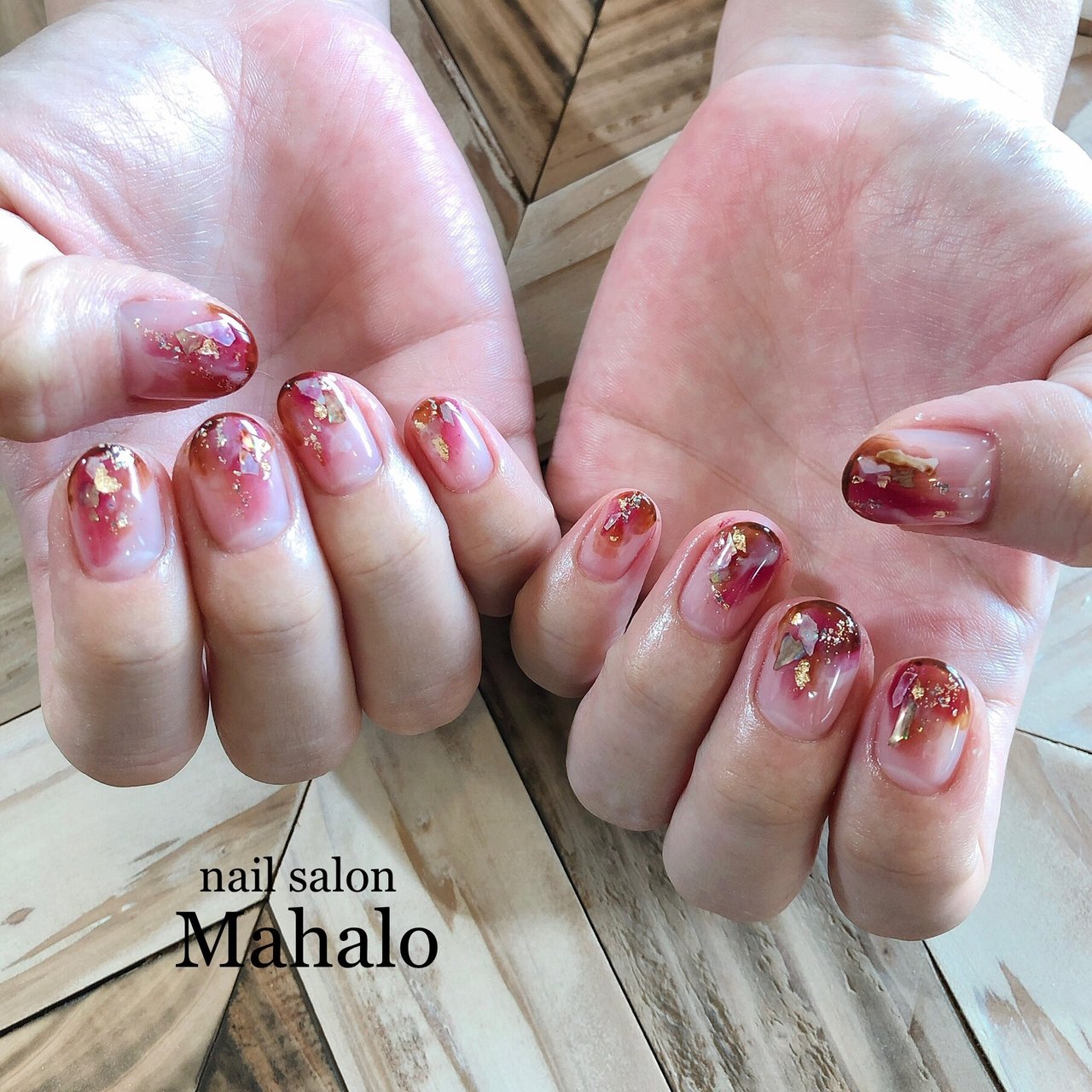 オールシーズン ハンド クリア パープル ジェル Nailsalon Mahaloのネイルデザイン No ネイルブック