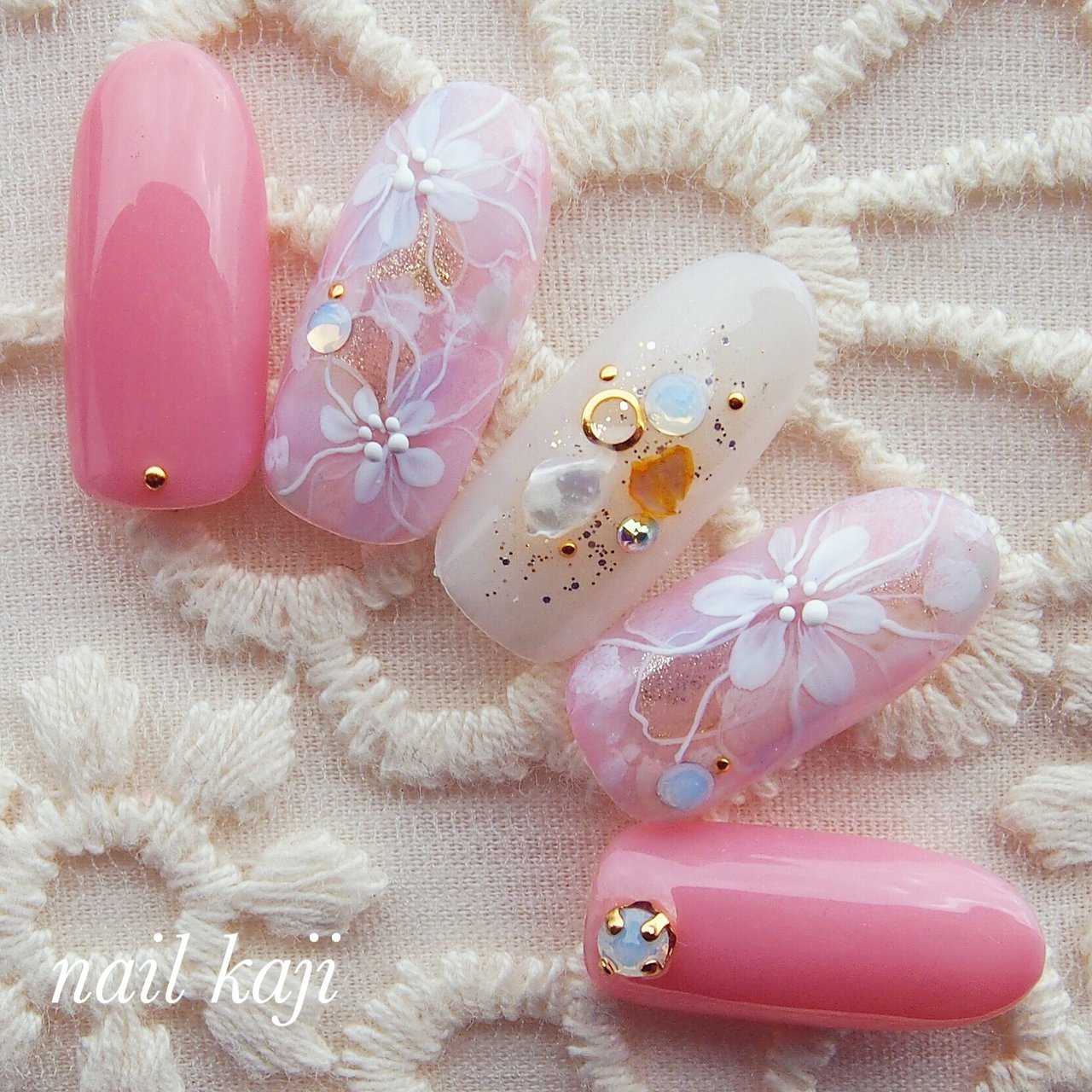 春 夏 リゾート オフィス ハンド Nail Kajiのネイルデザイン No ネイルブック