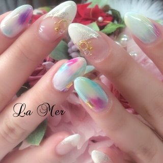 #Nailbook #春 #夏 #秋 #冬 #オールシーズン #お正月 #成人式 #卒業式 #入学式 #梅雨 #海 #リゾート #浴衣 #スポーツ #ハロウィン #クリスマス #ブライダル #パーティー #デート #ハンド #フレンチ #ラメ #ワンカラー #トロピカル #ロング #ホワイト #イエロー #グリーン #パープル #シルバー #カラフル #ジェルネイル #お客様 #La Mer(ラメール) #ネイルブック