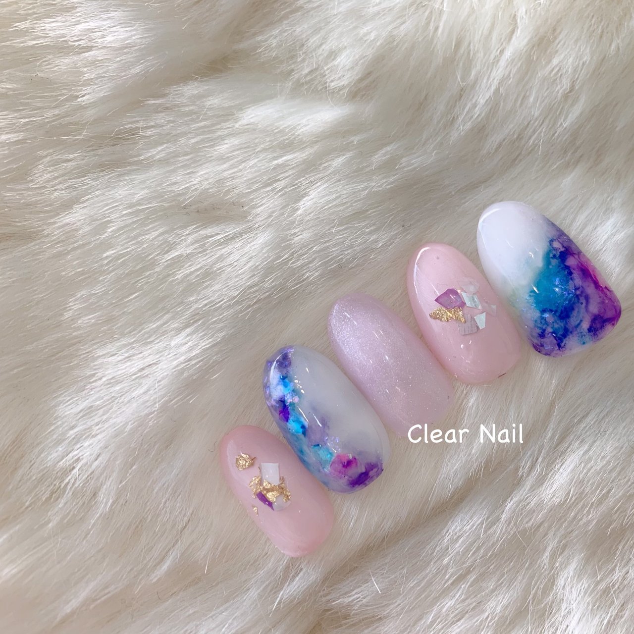 夏 梅雨 海 ハンド シンプル Clearnailのネイルデザイン No ネイルブック