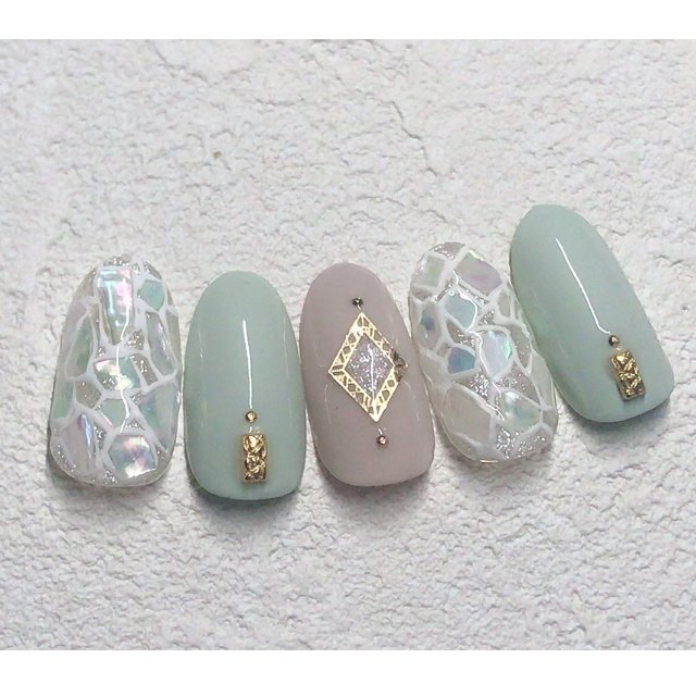 春 夏 海 リゾート ハンド Min Nail のネイルデザイン No ネイルブック