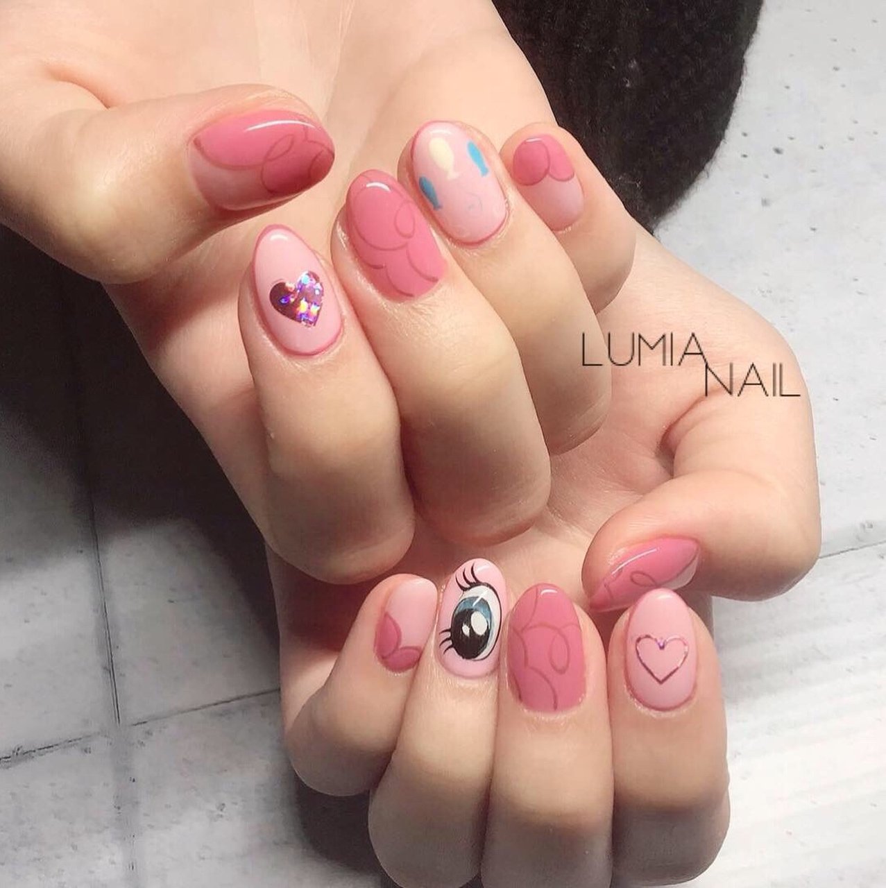 春/オールシーズン/ハンド/ハート/キャラクター - LUMIA NAILのネイル