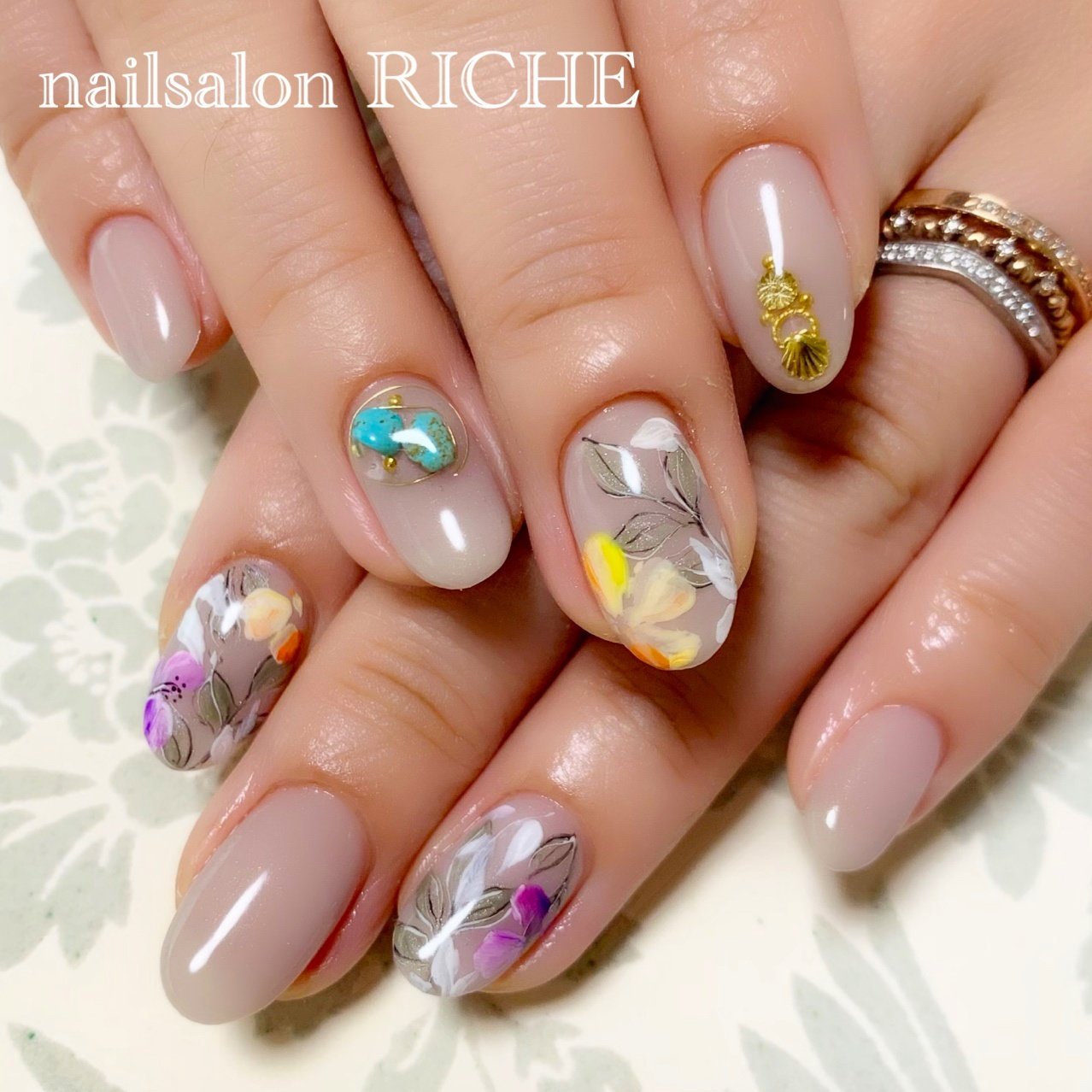 春 夏 リゾート 女子会 ハンド Nailsalon Richeのネイルデザイン No ネイルブック