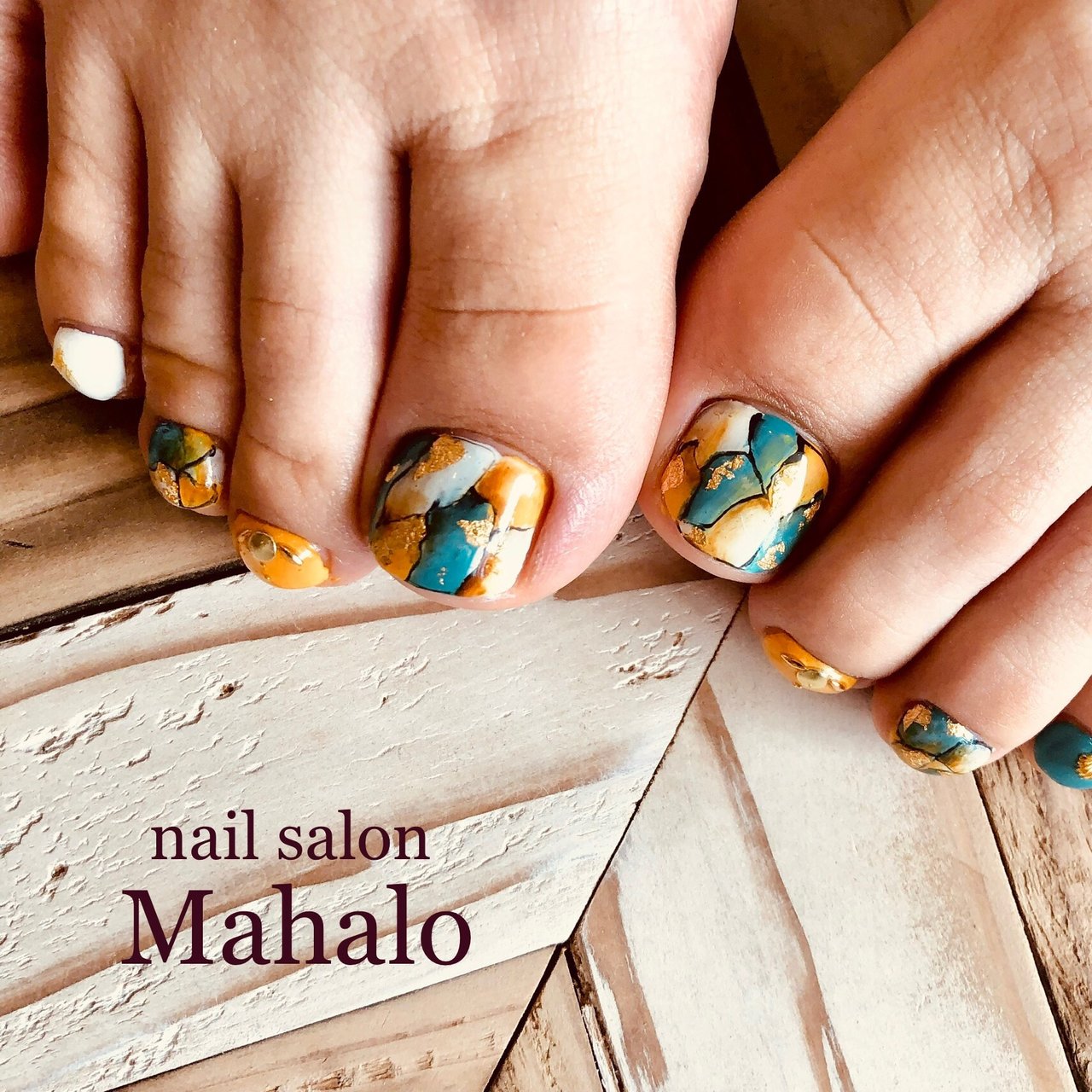 春 夏 秋 リゾート フット Nailsalon Mahaloのネイルデザイン No ネイルブック