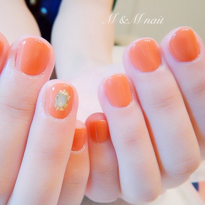 夏 ハンド ワンカラー シェル Mandmnailのネイルデザイン No ネイルブック