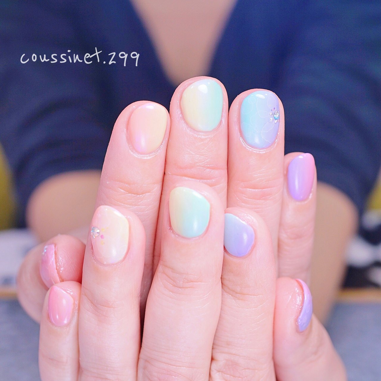 オールシーズン ハンド グラデーション ワンカラー ショート うだがわえりのネイルデザイン No ネイルブック