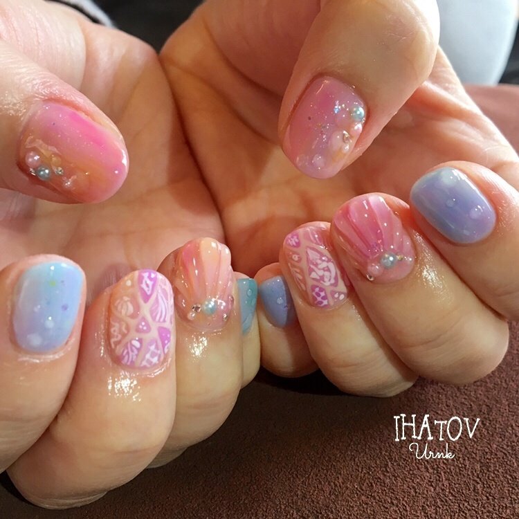 春 夏 リゾート ライブ ハンド Ihatov Nailarts のネイルデザイン No 4243303 ネイルブック