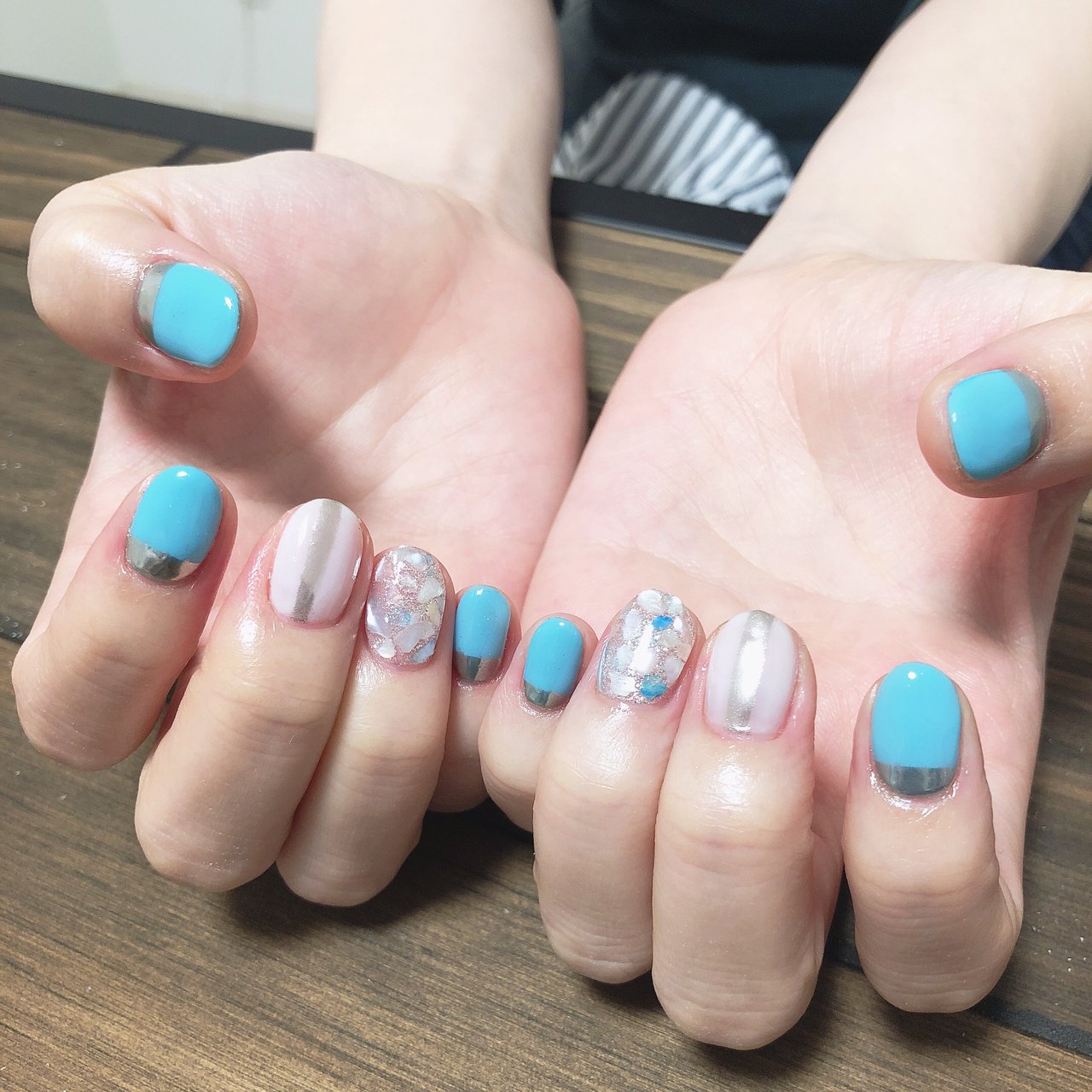 夏 海 リゾート 浴衣 ハンド りいママのネイルデザイン No ネイルブック