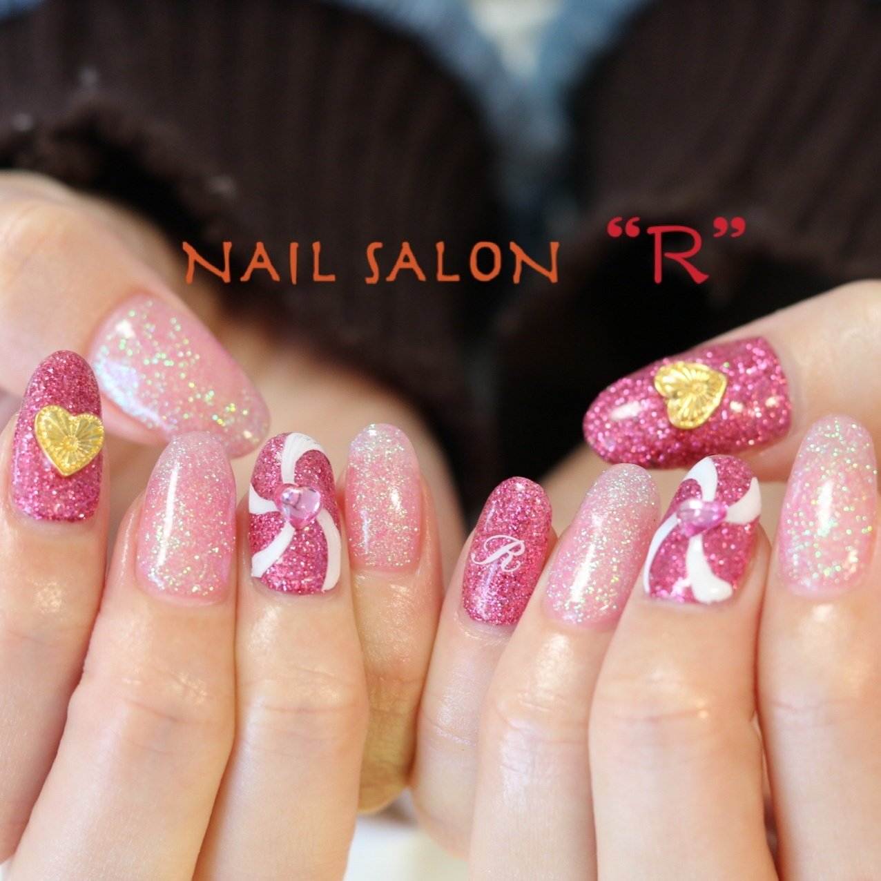 オールシーズン ハンド ラメ ショート ピンク Nailsalonr218 2のネイルデザイン No ネイルブック