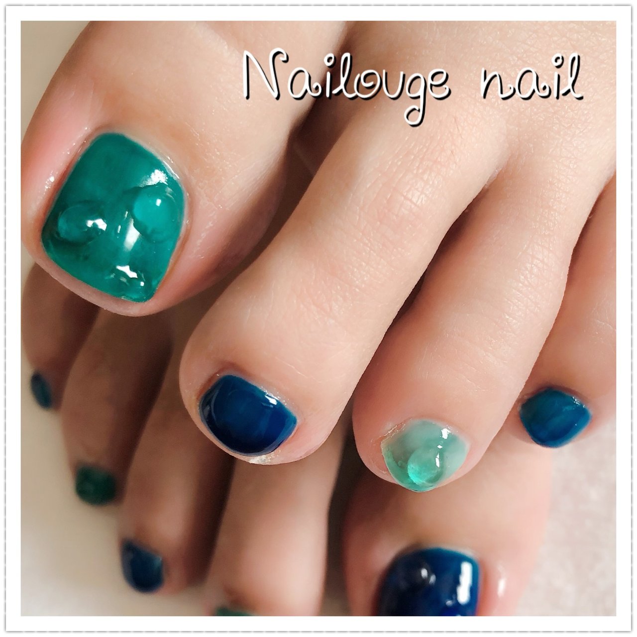 夏 海 デート フット シンプル Nailsalon Nailougeのネイルデザイン No ネイルブック