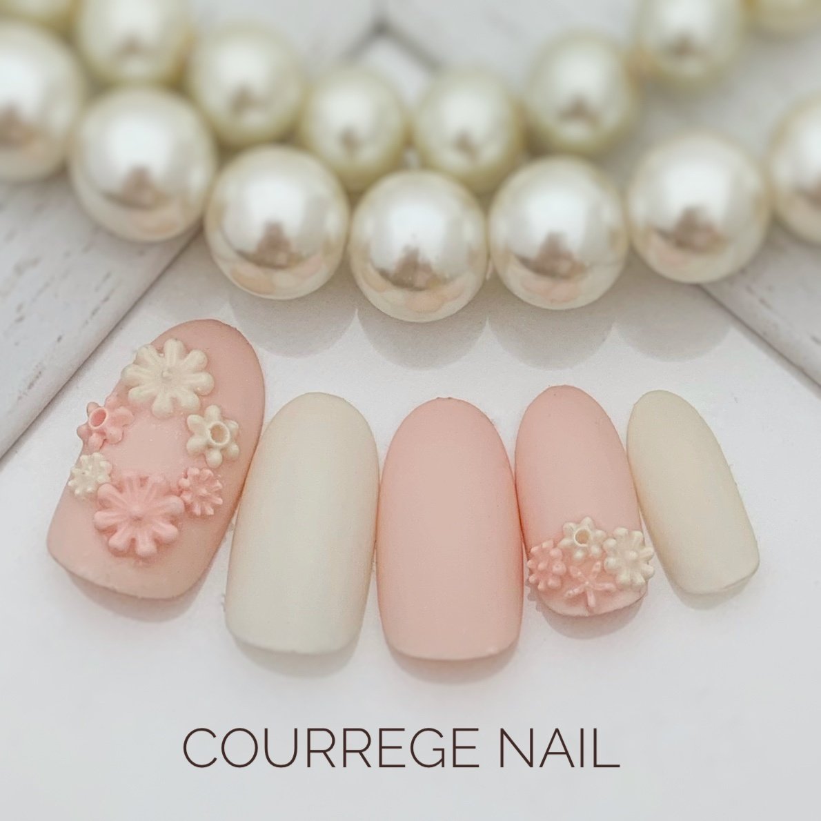 春 夏 女子会 ハンド フラワー Courrege Nailのネイルデザイン No ネイルブック