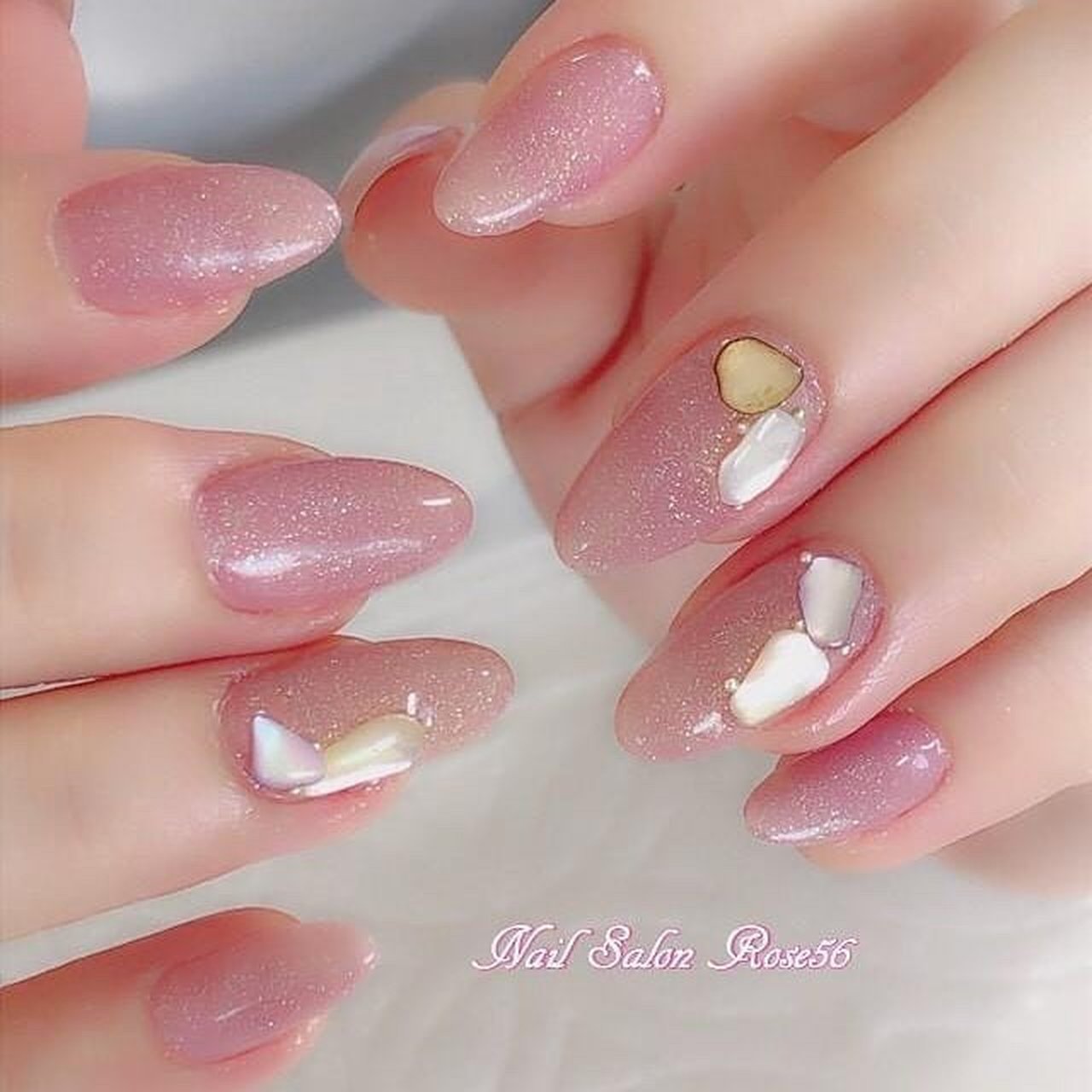 春 夏 ハンド ワンカラー シェル Nail Salon Rose 56のネイルデザイン No ネイルブック