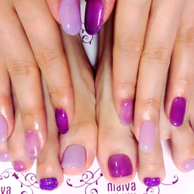 オールシーズン ハンド シンプル ラメ ワンカラー Nailsalon Malva 原宿店のネイルデザイン No ネイルブック