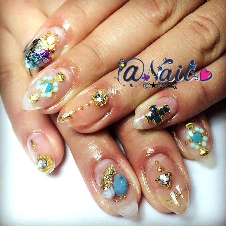 夏 ハンド ネイティブ ボヘミアン エスニック Nail Kanako oのネイルデザイン No ネイルブック
