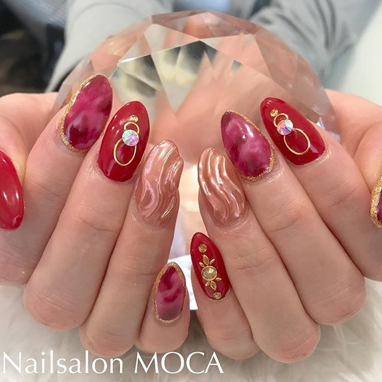 オールシーズン パーティー デート 女子会 ハンド Nail Salon Mocaのネイルデザイン No ネイルブック