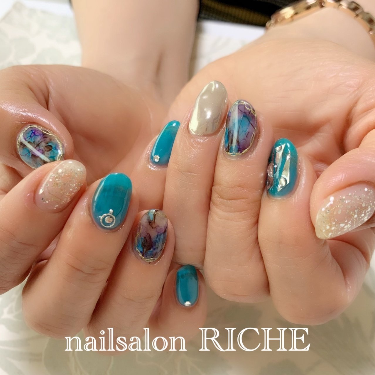 夏 海 リゾート パーティー ハンド Nailsalon Richeのネイルデザイン No ネイルブック