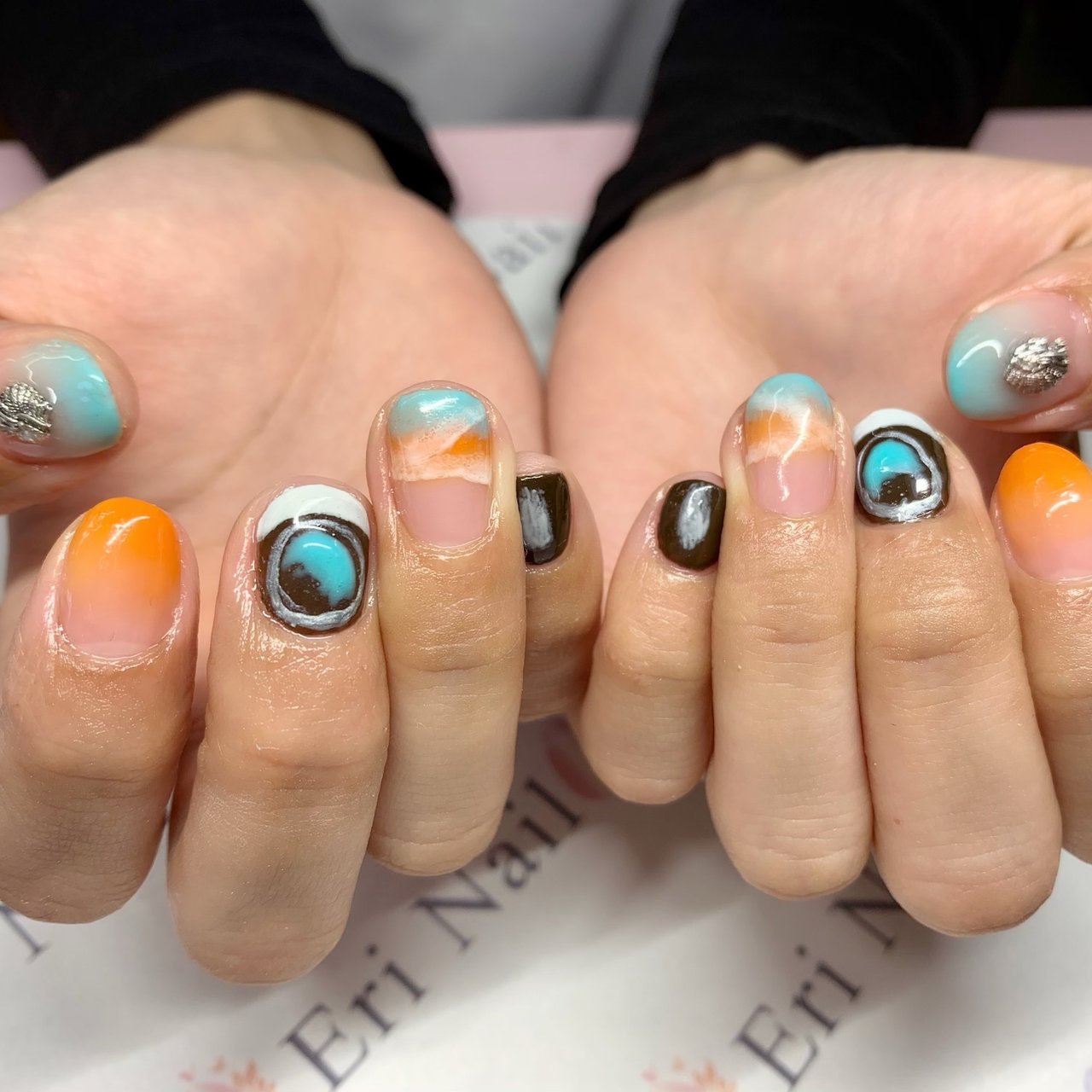 夏 ハンド グラデーション ニュアンス ショート Eri Nailのネイルデザイン No ネイルブック