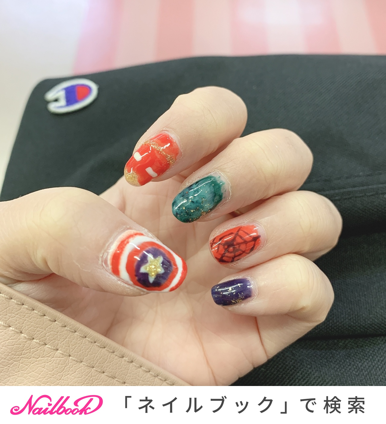アイアンマンの顔やばい下手くそのネイルデザイン ネイルブック