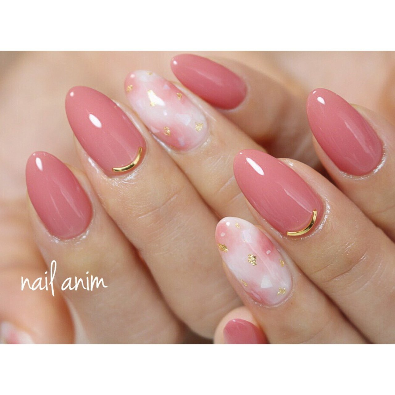 春 夏 ハンド シェル ロング Nail Animのネイルデザイン No ネイルブック