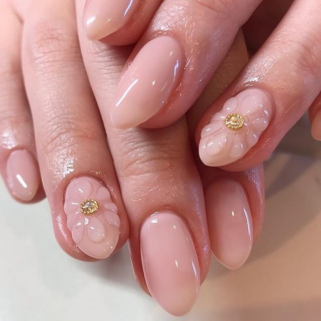 春 オールシーズン ハンド シンプル フラワー Ayuのネイルデザイン No ネイルブック