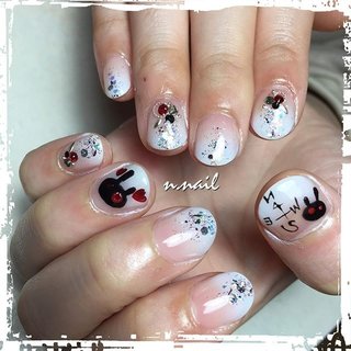 人気順 黒うさぎネイルのネイルデザイン ネイルブック