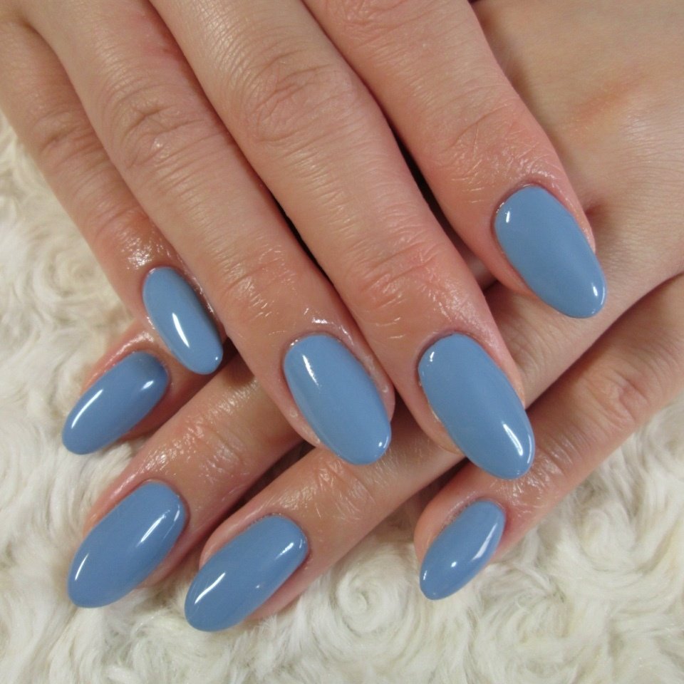 ワンカラー ミディアム ブルー グレー スモーキー 777 Pppのネイルデザイン No ネイルブック