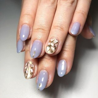 青紫のネイルデザイン ネイルブック