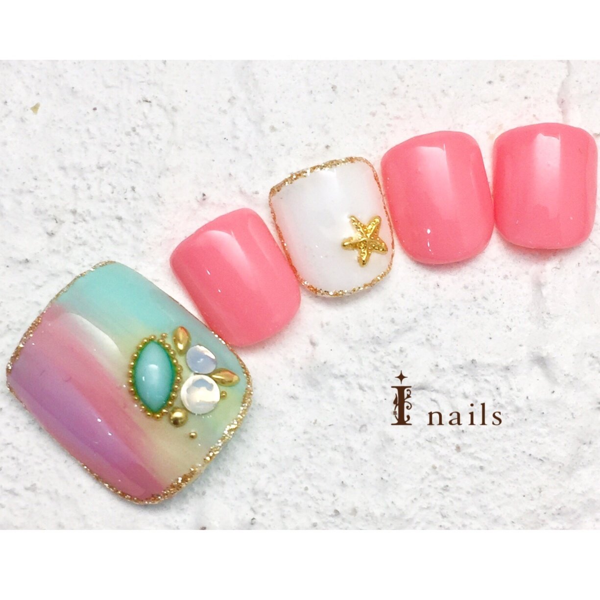 春 夏 海 リゾート フット I Nails 横浜店のネイルデザイン No ネイルブック