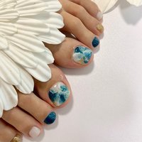 夏 フット かっこいいのネイルデザイン ネイルブック