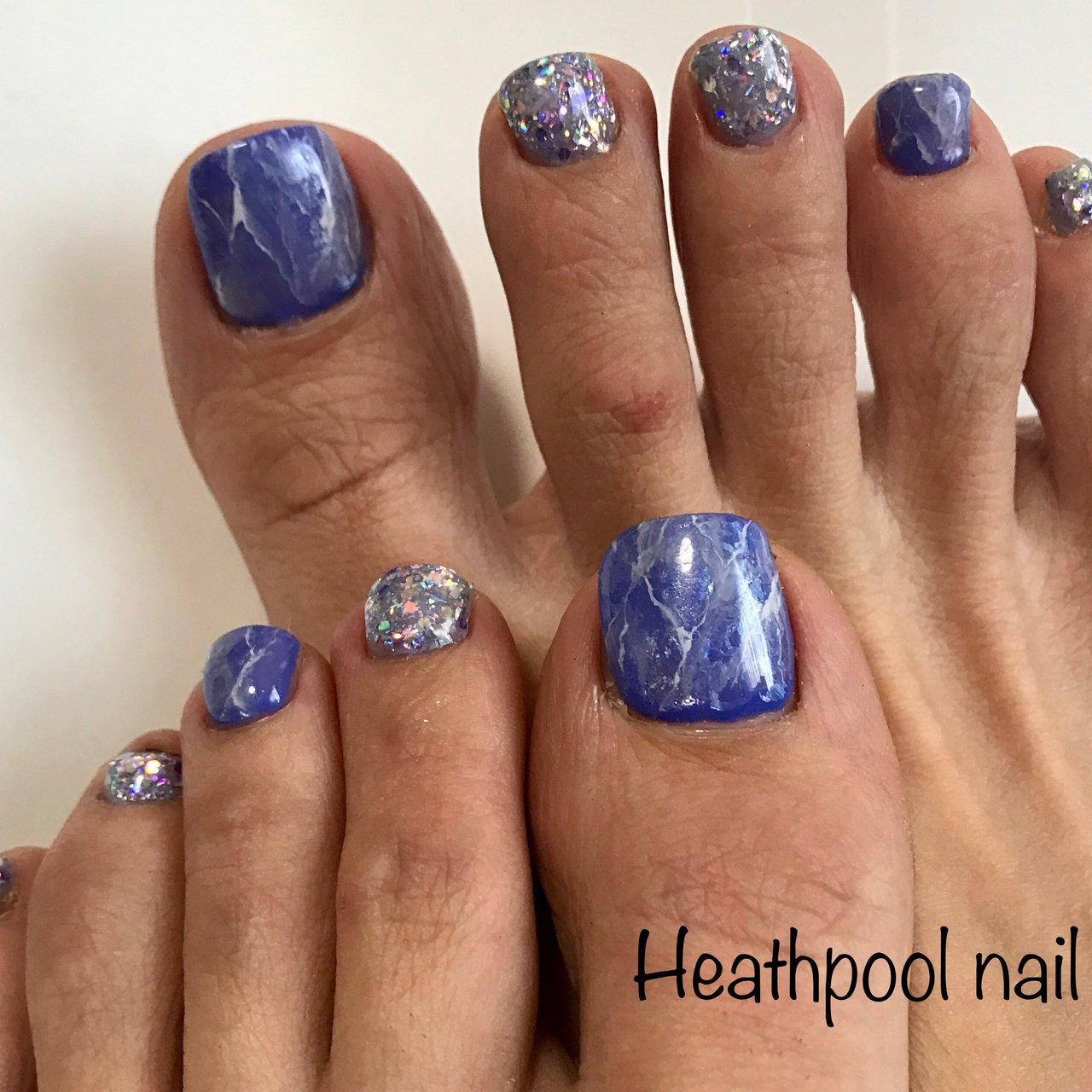 フット ホログラム ラメ 大理石 ホイル Heathpoolnailのネイルデザイン No ネイルブック