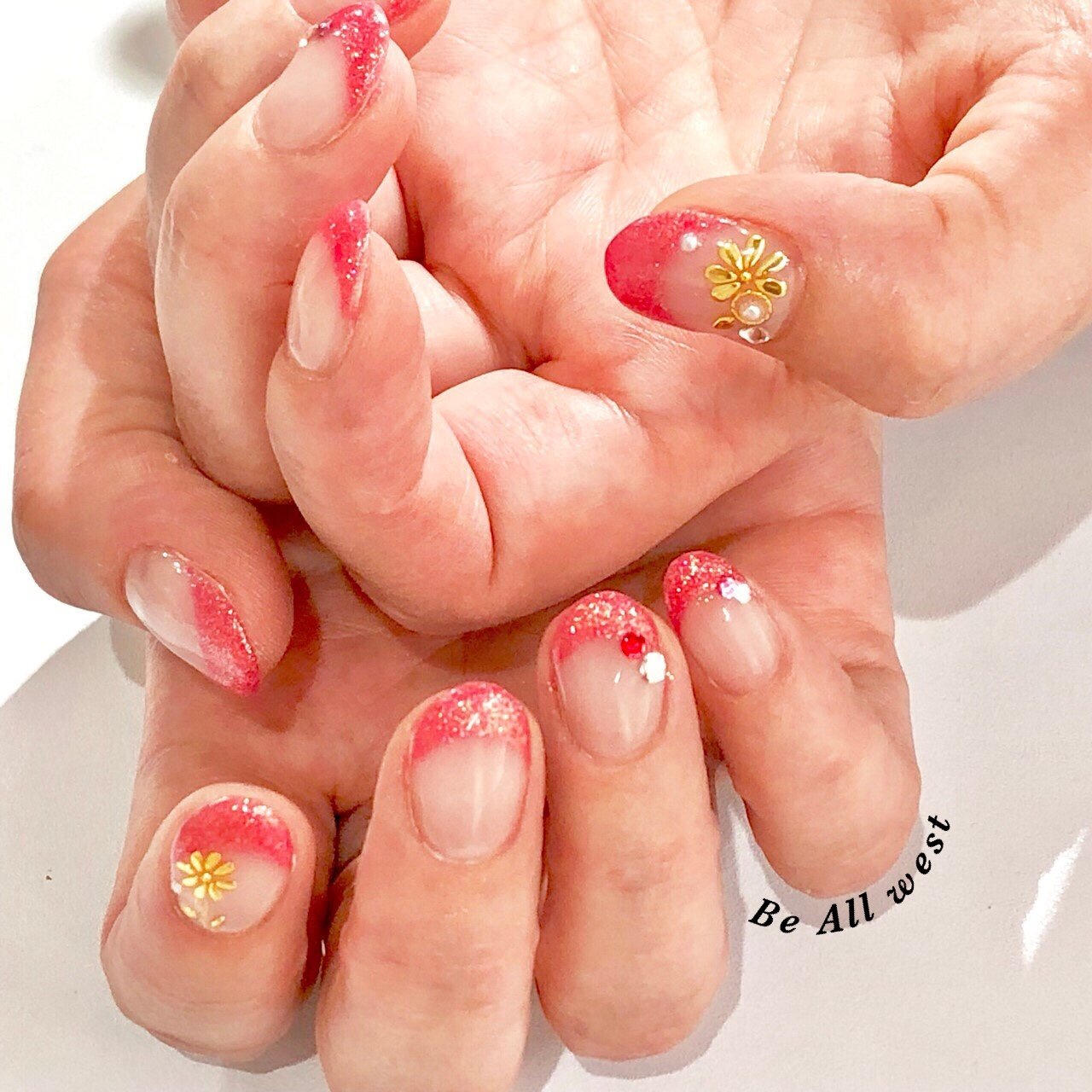 春 夏 リゾート ハンド フレンチ Beallwestのネイルデザイン No ネイルブック