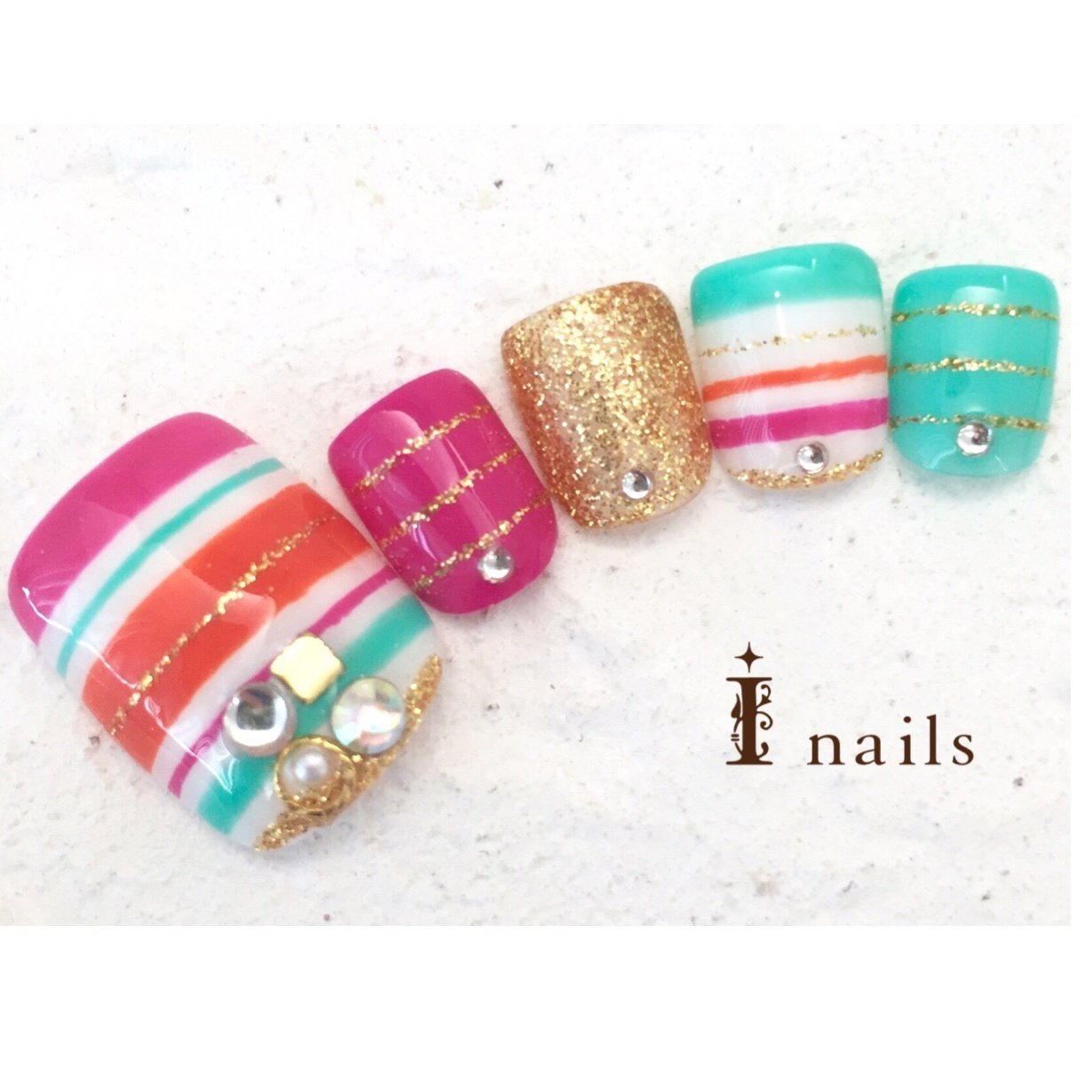 夏 旅行 海 リゾート フット I Nails 横浜店のネイルデザイン No ネイルブック