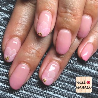 22年 新着順 ショート 水彩花のネイルデザイン ネイルブック