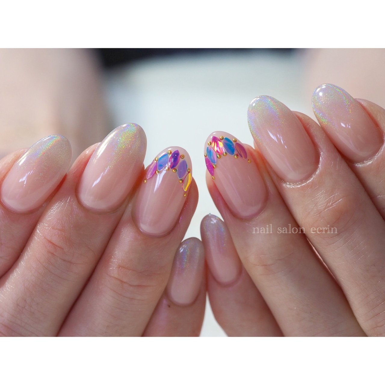 春 夏 ホログラム ユニコーン ピンク Nail Ecrinのネイルデザイン No ネイルブック