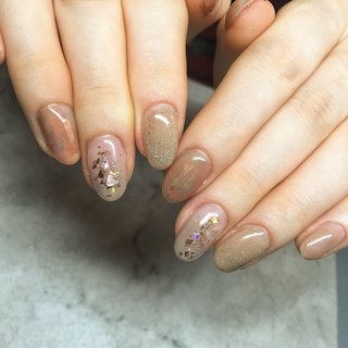 セロハン埋め込みネイルのネイルデザイン ネイルブック