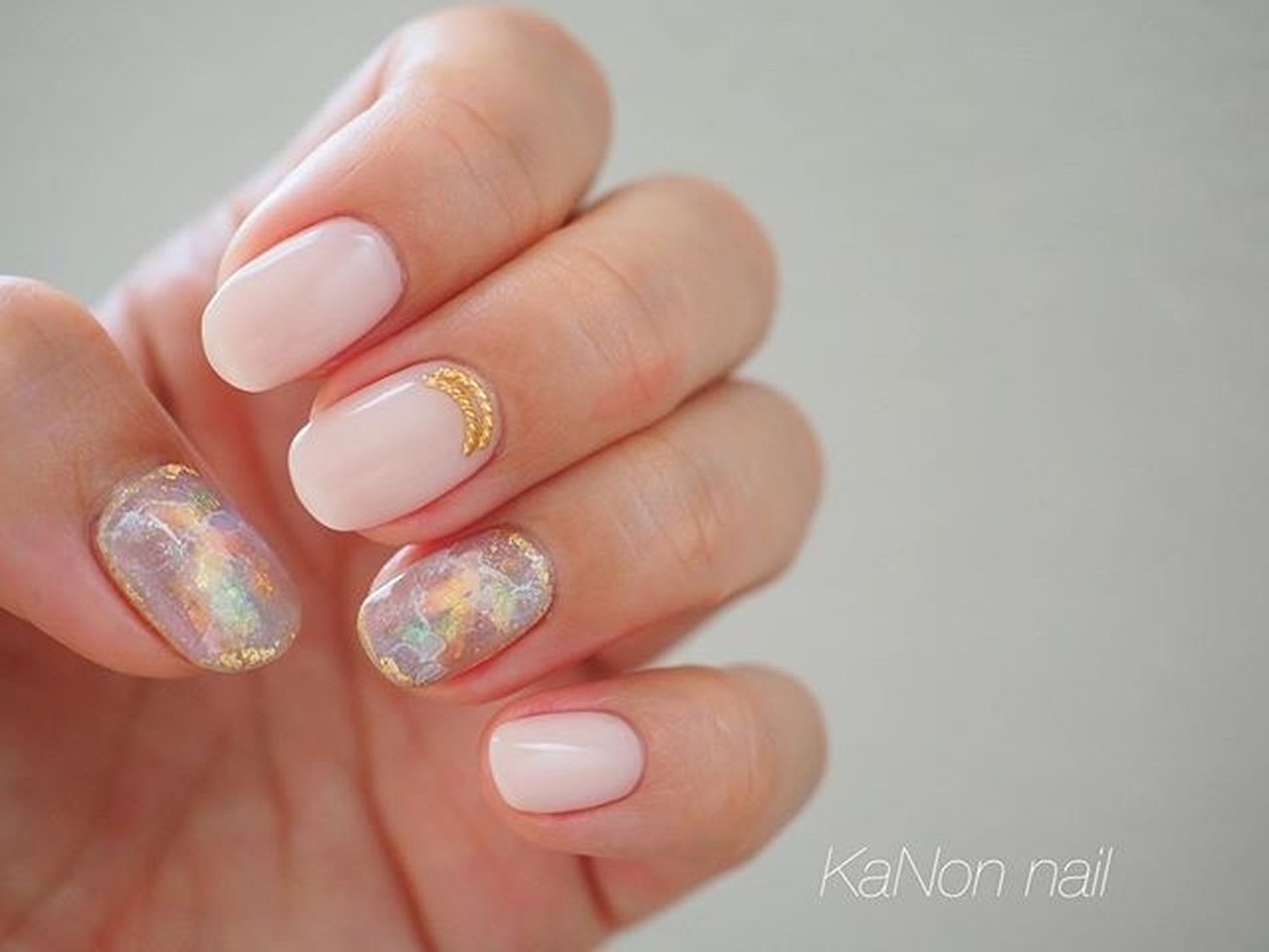 オールシーズン ハンド シンプル ベージュ パステル Kanon Nailのネイルデザイン No ネイルブック